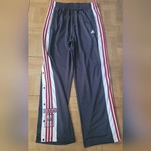 Adidas side button track pants men's XL